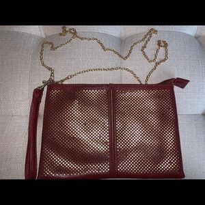 Red and Gold Wristlet with chain
